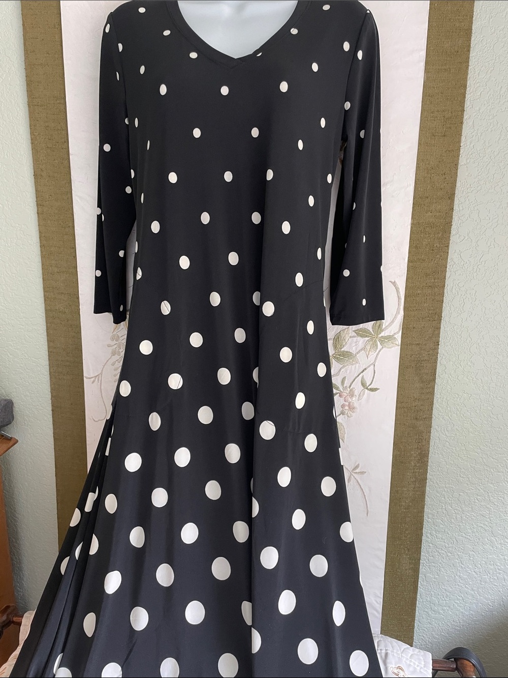 Attitudes by Renee polka dot swing dress XSP